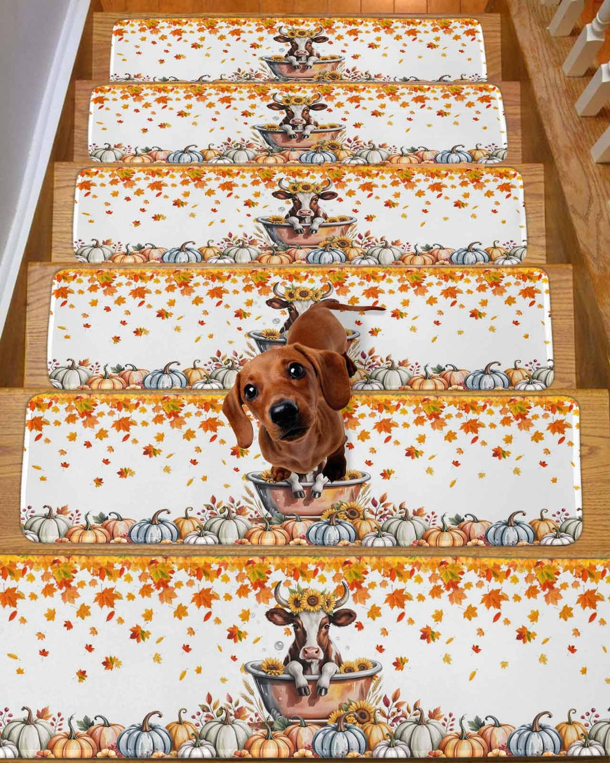 Fall Stair Treads, 4 Pack Non Slip Carpet 8x30 inch T997283