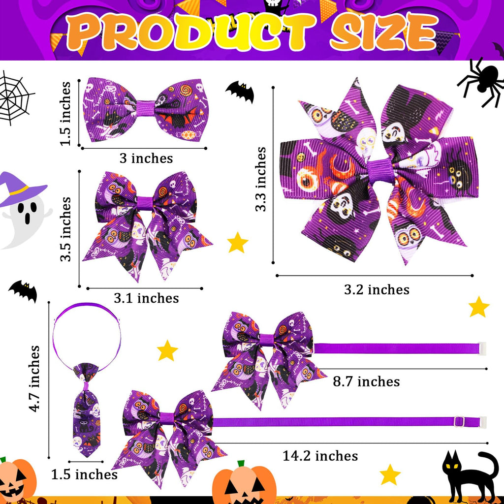 120 Pcs Dog Bow Tie Collar Set R763