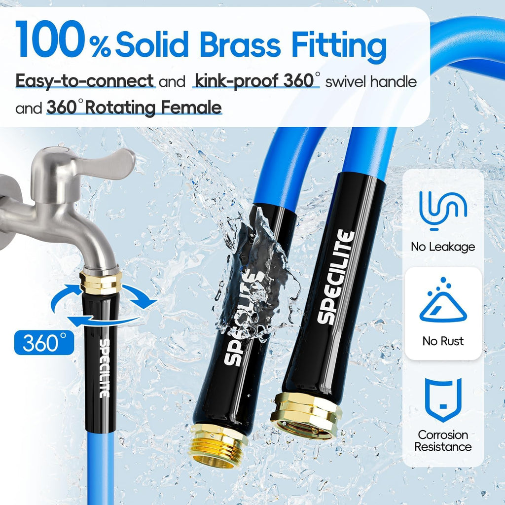 Hot/Cold Garden Water Hose 50 ft x 3/4" Blue R60611