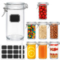 8 PCS 16 oz Glass Jars with Airtight Lid L838