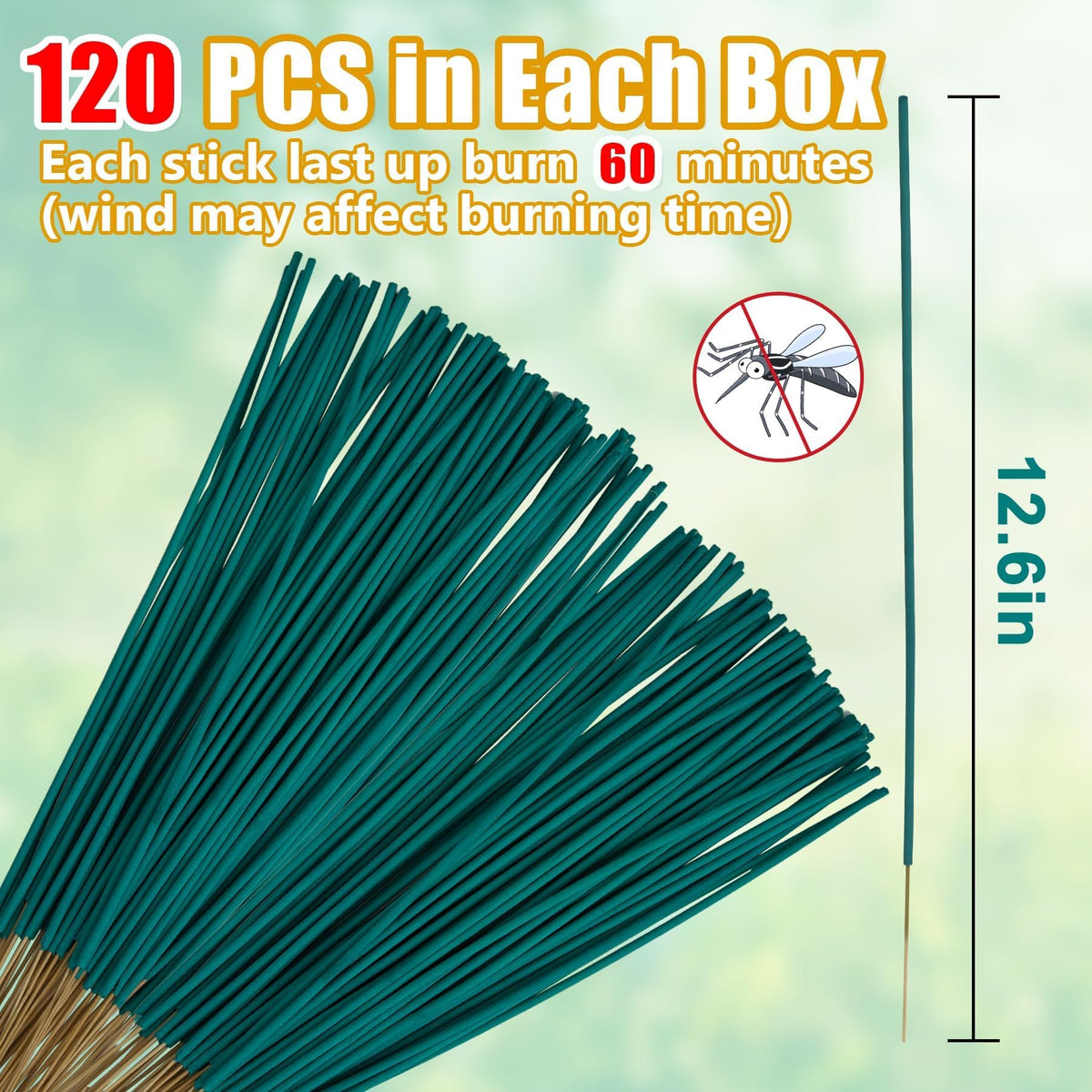 120 Pcs Citronella Oil Incense Sticks I1446