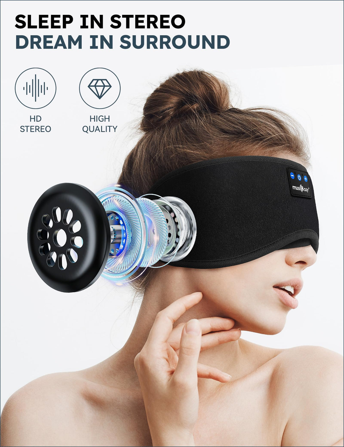 3D Bluetooth Sleep Headphones Headband Z6079