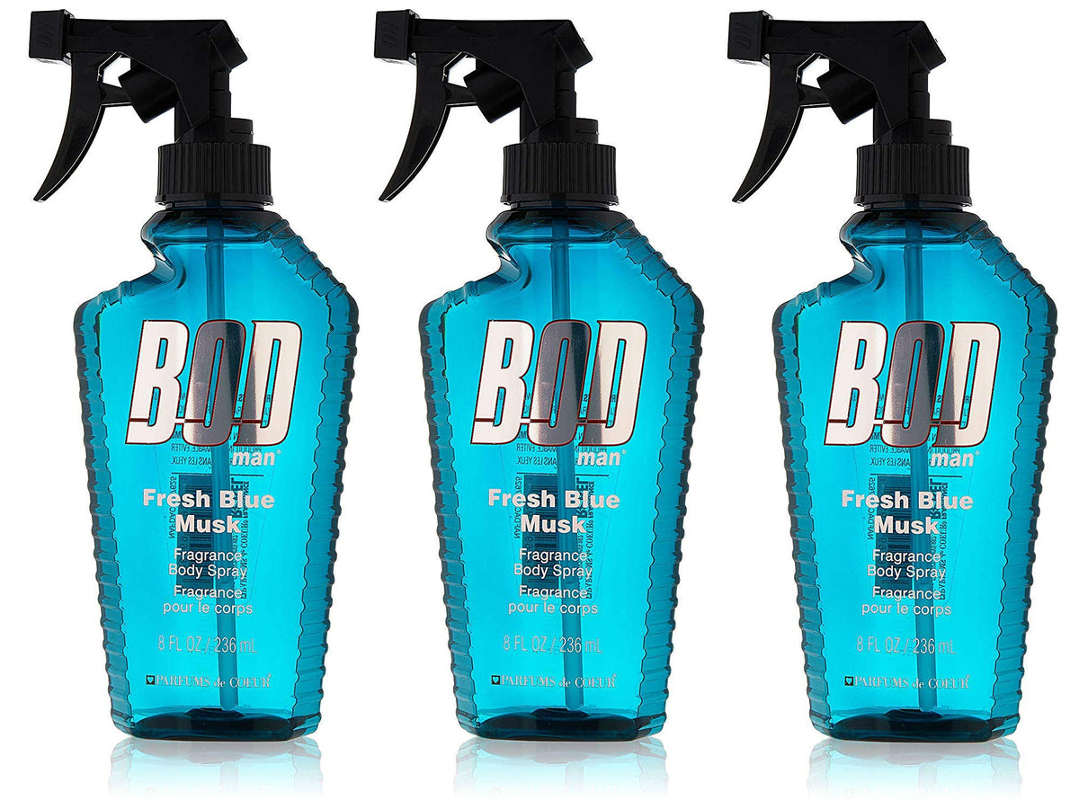 Blue Musk Body Spray 8 Ounces Pack of 3 D663