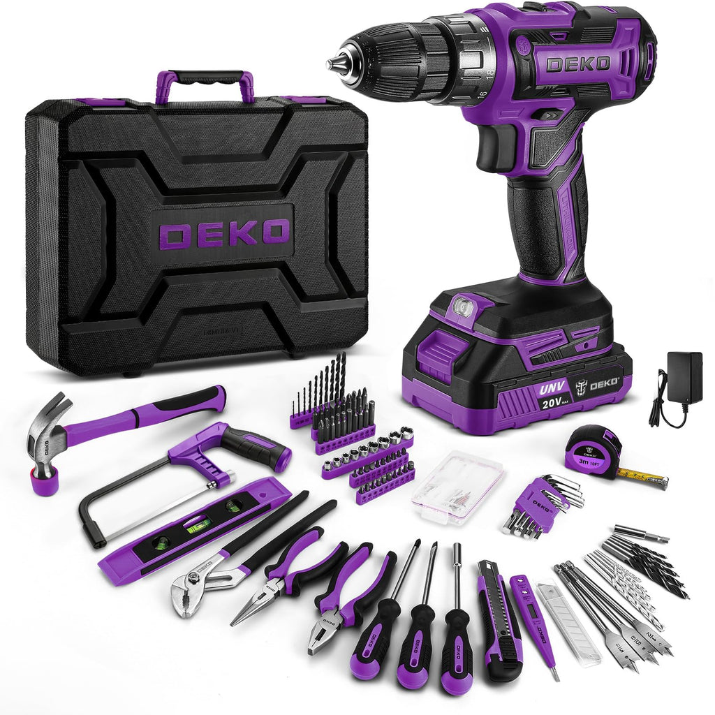 20V Cordless Power Drill Tool Kit Set with Battery Q42487