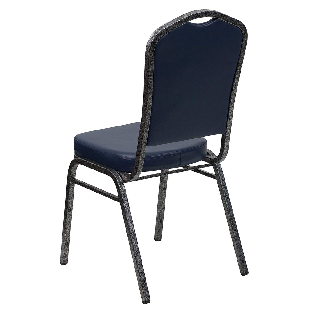 Silver Vinyl Stackable Banquet Chair Q135