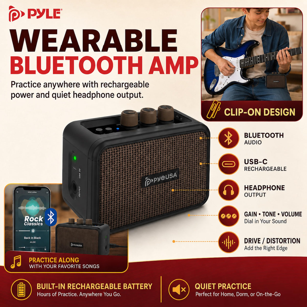 Blue Burst Electric Guitar and Amp Kit H719