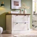 Antique White 2 Drawer File Cabinet S132998