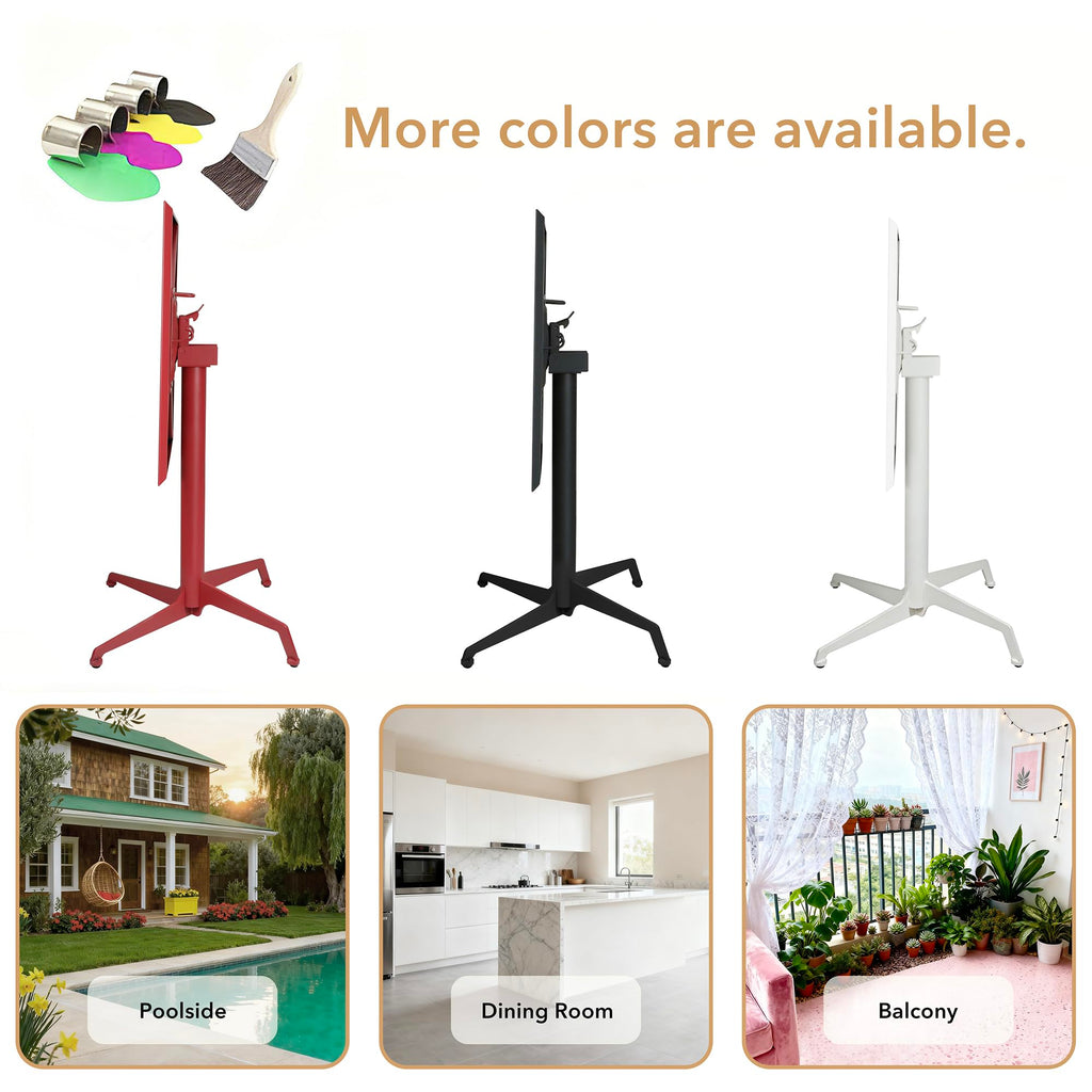 Square Folding Table, Indoor & Outdoor Iron Table T1471