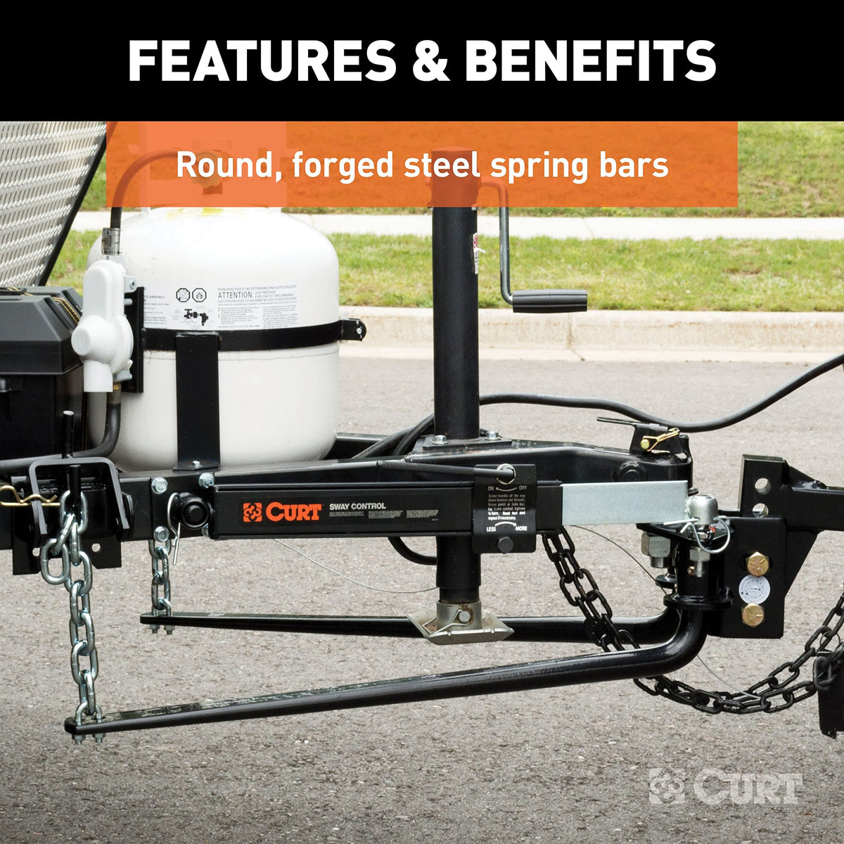 Round Bar Weight Distribution Hitch with Sway Control Q799