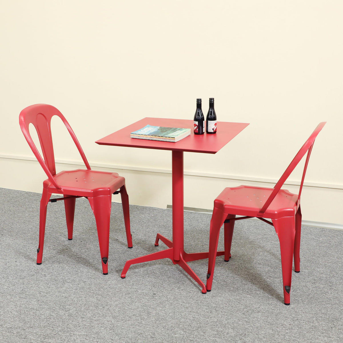 Square Folding Table, Indoor & Outdoor Iron Table T1471