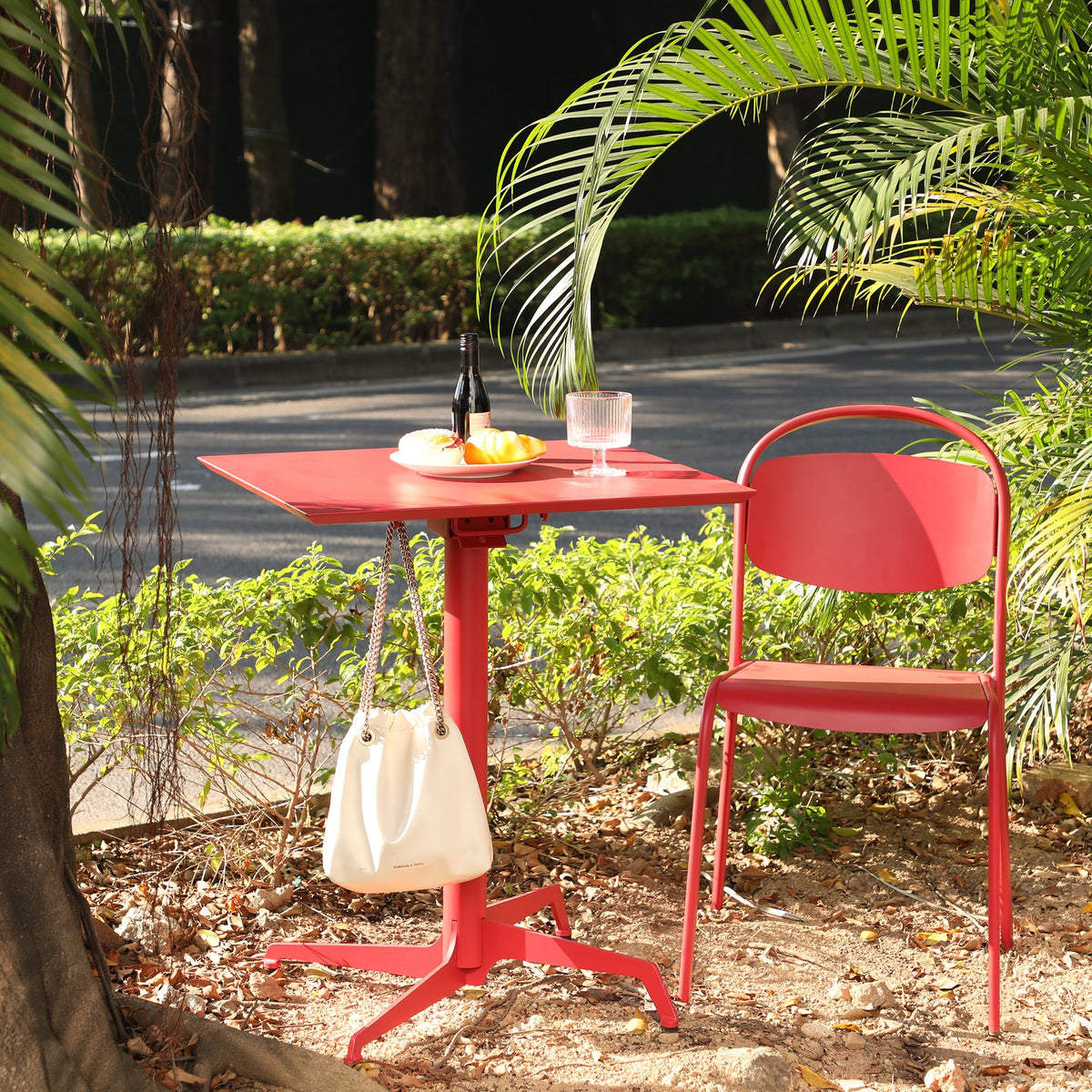 Square Folding Table, Indoor & Outdoor Iron Table T1471